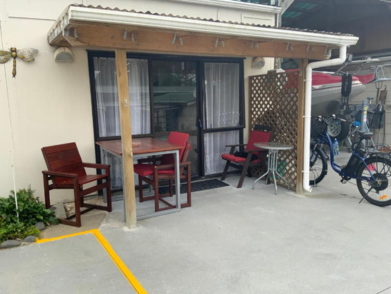 One Bedroom Studio exterior and private patio